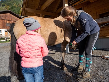 Familienhotel - Teenager-Programm - Hautnah bei unseren Pferden. - Familienhotel Oberkarteis