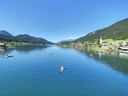 Familienhotel - Obertilliach - Badesee Weißensee - schwimmen, Boot fahren, im Winter eislaufen - Hotel Glocknerhof